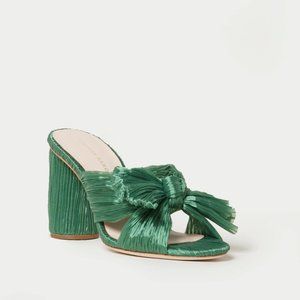 Penny Sage Pleated Bow Heel